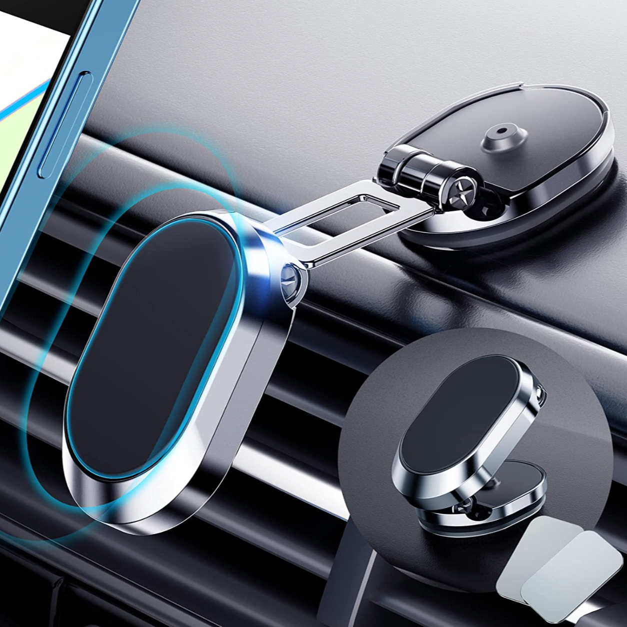 Suporte magnético para telefone para carro, suporte para telemóvel  duradouro para carro com íman forte, suporte magnético para telemóvel para  carro com 360 °, suporte : : Automotivo